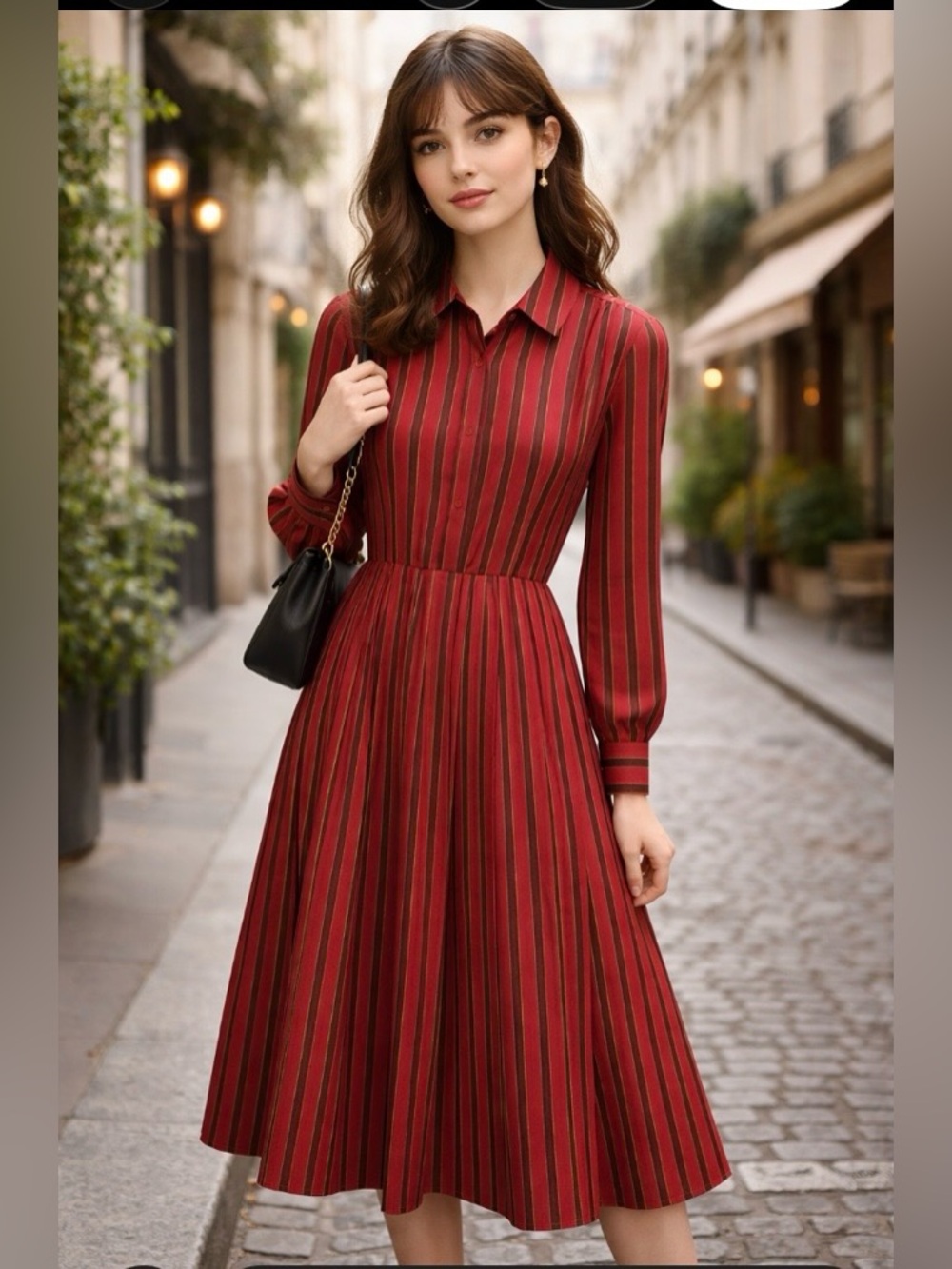 Vintage Gérard Pasquier Red Plaid Dress Sz 38 (4-6) European/French Style!